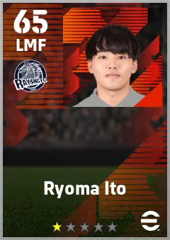 Ryoma Ito eFootball 2026 player card — 65 OVR LMF