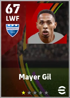 Mayer Gil eFootball 2026 player card — 67 OVR LWF