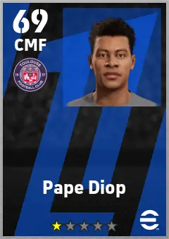 Pape Diop eFootball 2026 player card — 69 OVR CMF