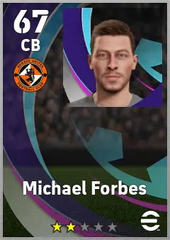 Michael Forbes eFootball 2026 player card, 67 OVR CB