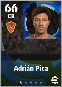 Adrian Pica eFootball 2026 player card — 66 OVR CB