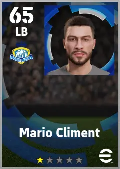 Mario Climent eFootball 2026 player card — 65 OVR LB