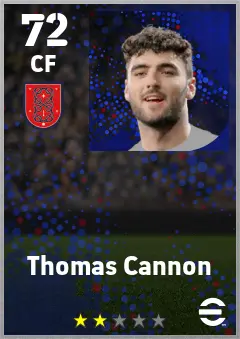 Thomas Cannon eFootball 2026 player card — 72 OVR CF