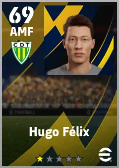 Hugo Felix eFootball 2026 player card — 69 OVR AMF