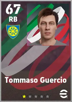Tommaso Guercio eFootball 2026 player card — 67 OVR RB