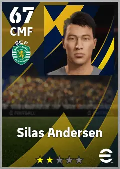 Silas Andersen eFootball 2026 player card, 67 OVR CMF