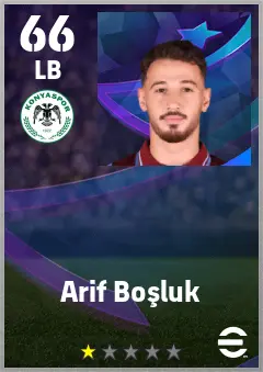 Arif Bosluk eFootball 2026 player card — 66 OVR LB