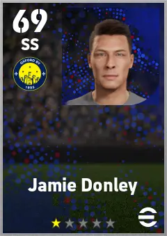 Jamie Donley eFootball 2026 player card — 69 OVR SS