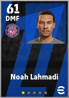 Noah Lahmadi eFootball 2026 player card — 61 OVR DMF