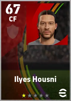 Ilyes Housni eFootball 2026 player card — 67 OVR CF