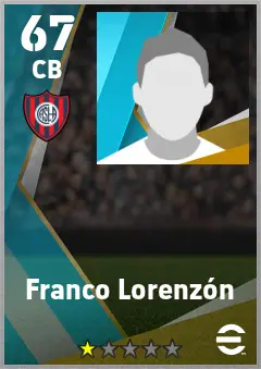 Franco Lorenzon eFootball 2026 player card — 67 OVR CB