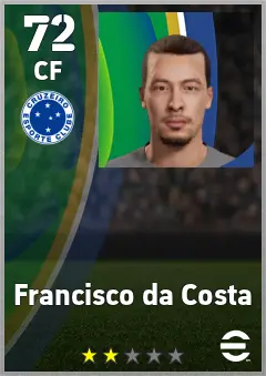 Francisco da Costa eFootball 2026 player card — 72 OVR CF