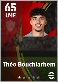 Theo Bouchlarhem eFootball 2026 player card — 65 OVR LMF