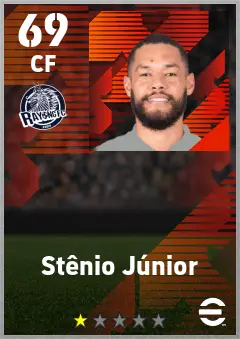 Stenio Junior eFootball 2026 player card — 69 OVR CF