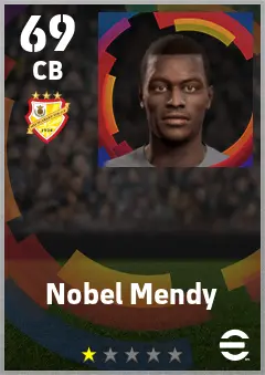 Nobel Mendy eFootball 2026 player card — 69 OVR CB