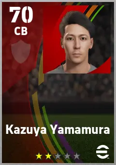 Kazuya Yamamura eFootball 2026 player card — 70 OVR CB