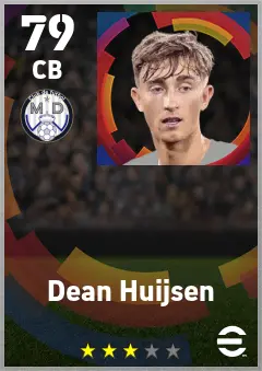 Dean Huijsen eFootball 2026 player card — 79 OVR CB