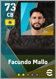 Facundo Mallo eFootball 2026 player card — 73 OVR CB