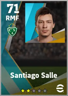 Santiago Salle eFootball 2026 player card — 71 OVR RMF
