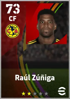 Raul Zuniga eFootball 2026 player card — 73 OVR CF