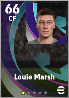 Louie Marsh eFootball 2026 player card — 66 OVR CF
