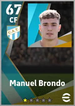Manuel Brondo eFootball 2026 player card — 67 OVR CF