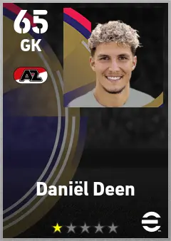 Daniel Deen eFootball 2026 player card — 65 OVR GK