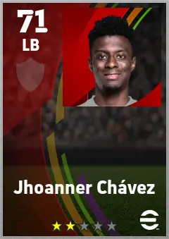 Jhoanner Chavez eFootball 2026 player card — 71 OVR LB