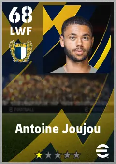 Antoine Joujou eFootball 2026 player card — 68 OVR LWF