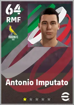 Antonio Imputato eFootball 2026 player card — 64 OVR RMF