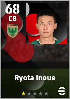 Ryota Inoue eFootball 2026 player card — 68 OVR CB