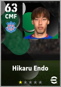 Hikaru Endo eFootball 2026 player card — 63 OVR CMF