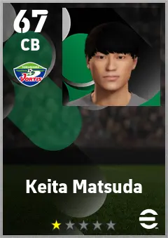 Keita Matsuda eFootball 2026 player card — 67 OVR CB