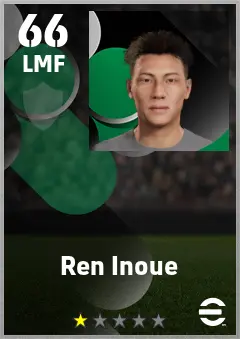Ren Inoue eFootball 2026 player card — 66 OVR LMF