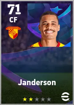 Janderson eFootball 2026 player card — 71 OVR CF