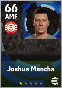 Joshua Mancha eFootball 2026 player card — 66 OVR AMF