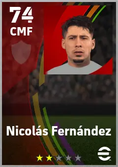 Nicolas Fernandez eFootball 2026 player card — 74 OVR CMF