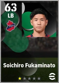 Soichiro Fukaminato eFootball 2026 player card — 63 OVR LB