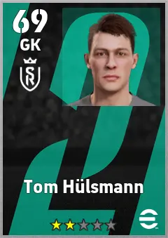 Tom Hulsmann eFootball 2026 player card, 69 OVR GK