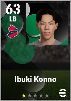 Ibuki Konno eFootball 2026 player card — 63 OVR LB