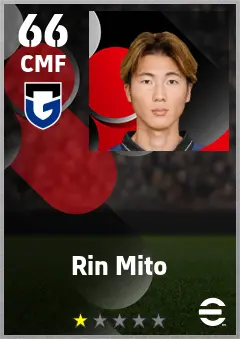 Rin Mito eFootball 2026 player card — 66 OVR CMF