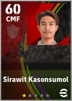 Sirawit Kasonsumol eFootball 2026 player card — 60 OVR CMF