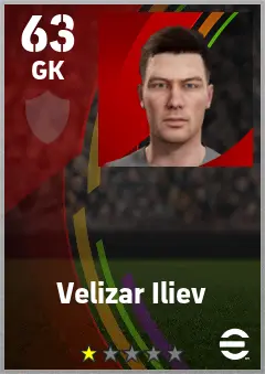 Velizar Iliev eFootball 2026 player card — 63 OVR GK