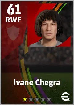 Ivane Chegra eFootball 2026 player card — 61 OVR RWF