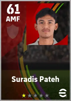 Suradis Pateh eFootball 2026 player card — 61 OVR AMF