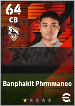 Banphakit Phrmmanee eFootball 2026 player card — 64 OVR CB