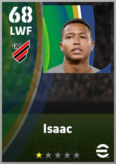 Isaac eFootball 2026 player card — 68 OVR LWF