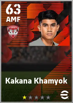 Kakana Khamyok eFootball 2026 player card — 63 OVR AMF