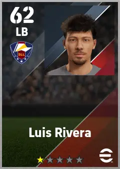 Luis Rivera eFootball 2026 player card — 62 OVR LB