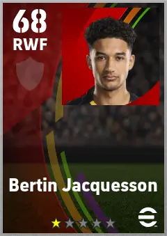 Bertin Jacquesson eFootball 2026 player card — 68 OVR RWF